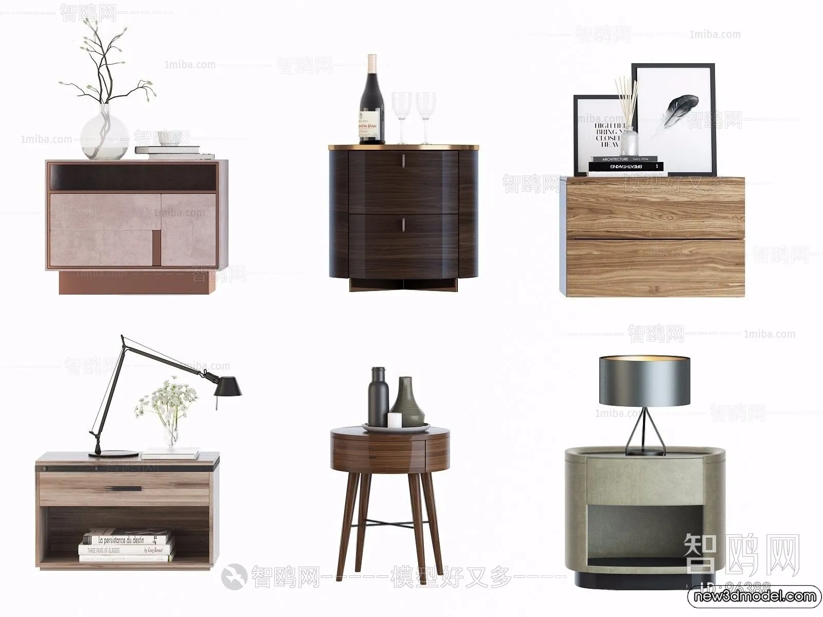 Bedside Tables - 3D Furniture Models - 087