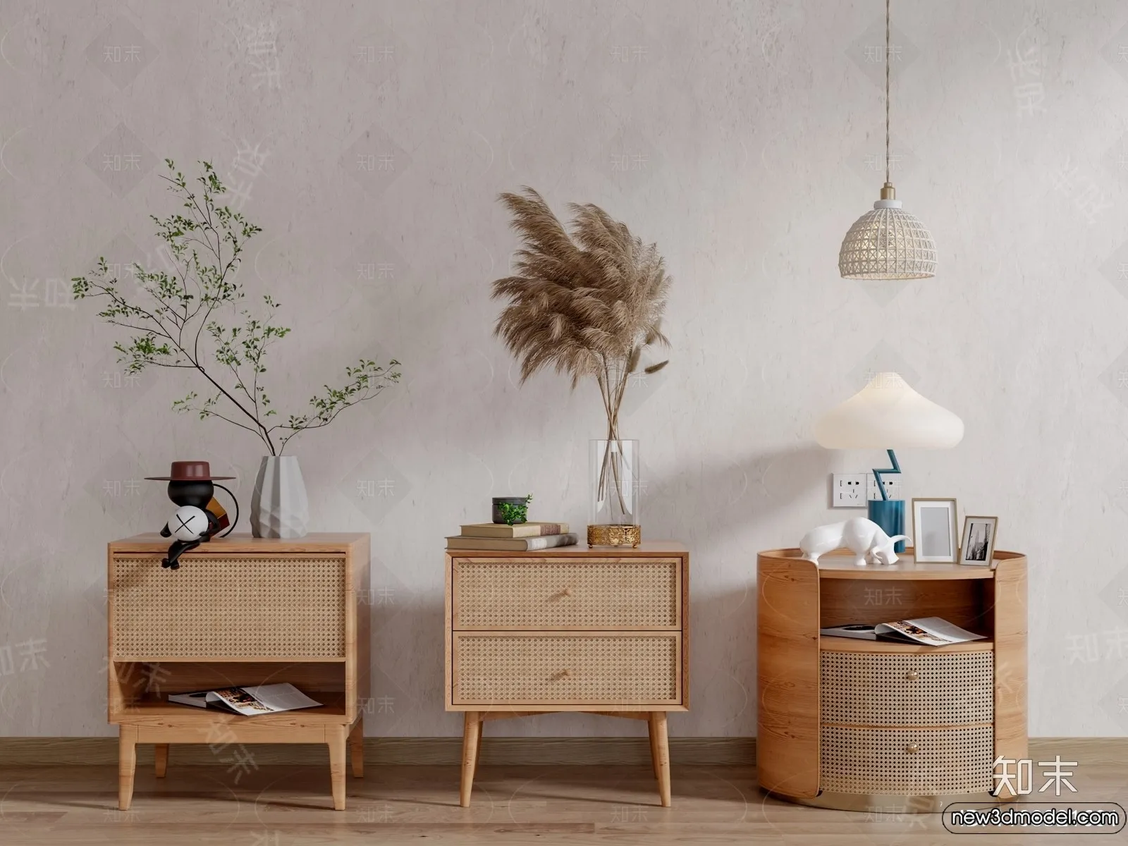 Bedside Tables - 3D Furniture Models - 090