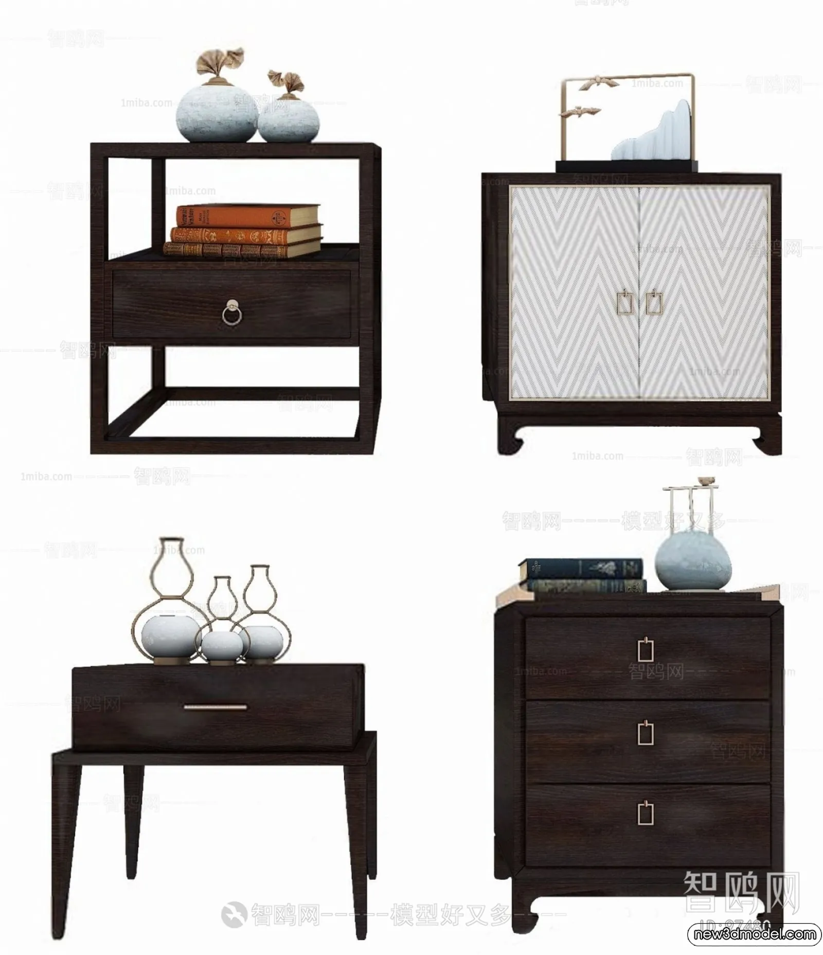 Bedside Tables - 3D Furniture Models - 097