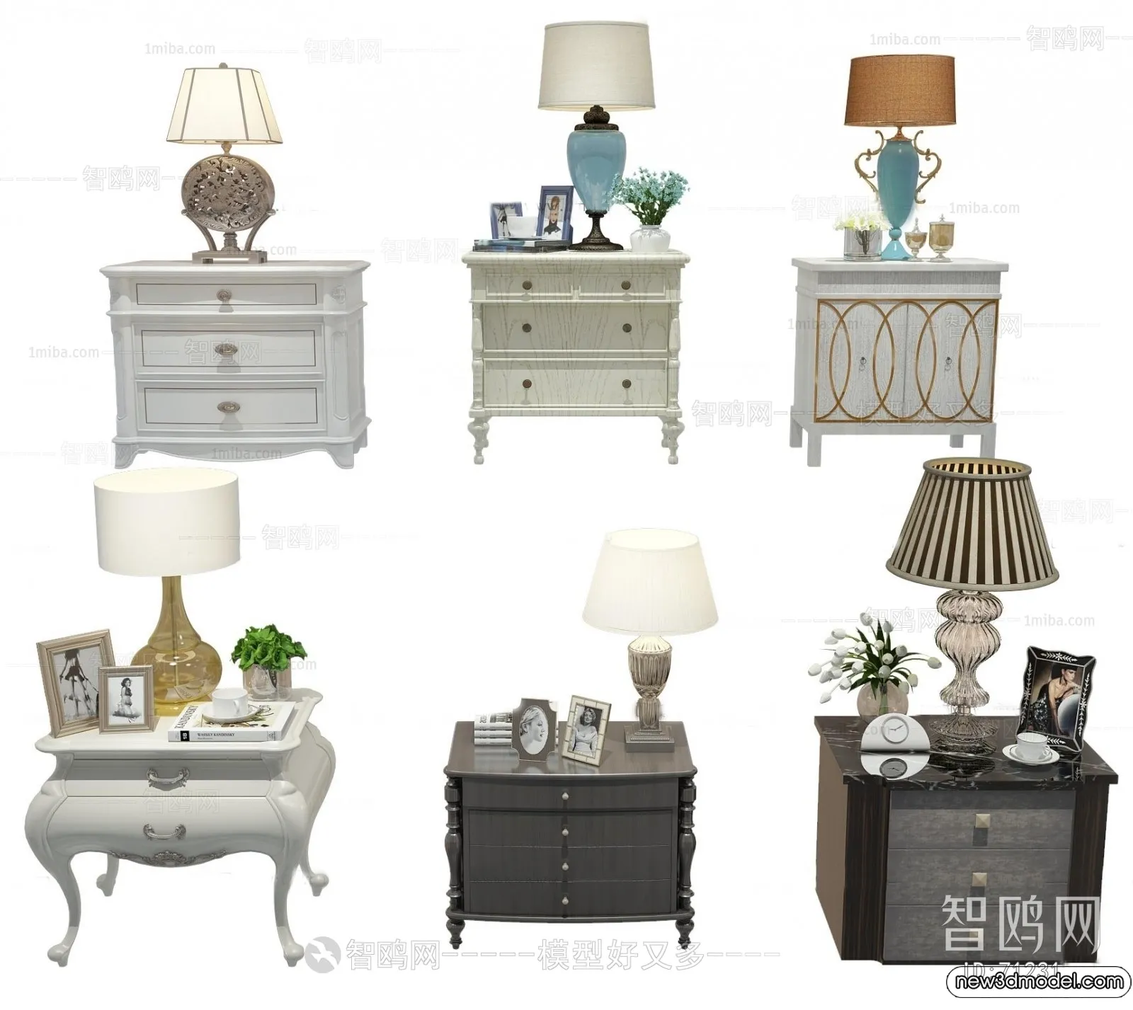 Bedside Tables - 3D Furniture Models - 098