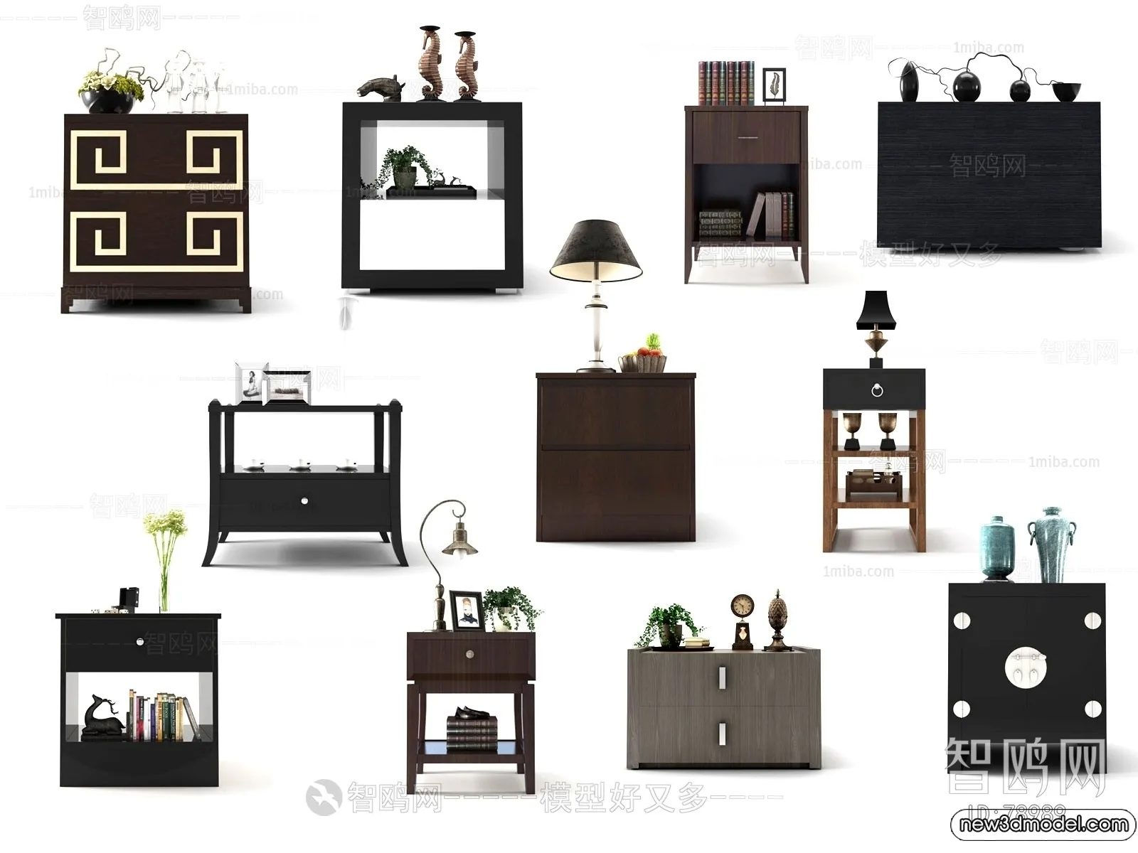 Bedside Tables - 3D Furniture Models - 099