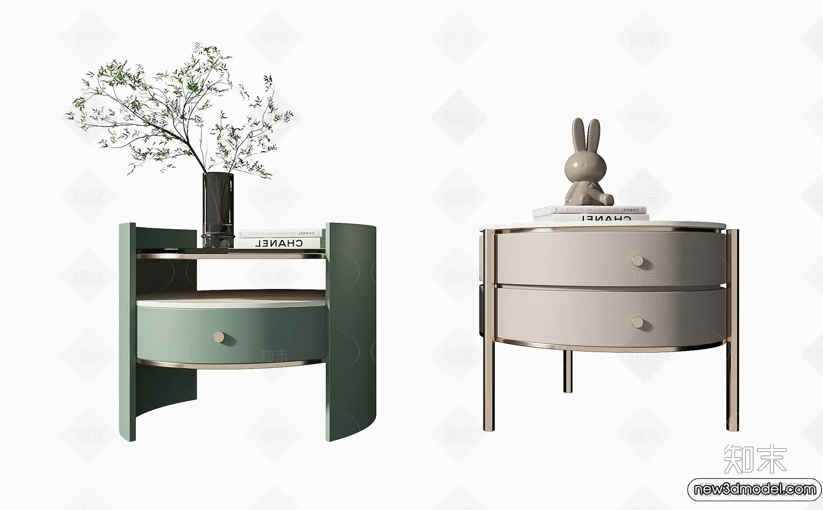 Bedside Tables - 3D Furniture Models - 112