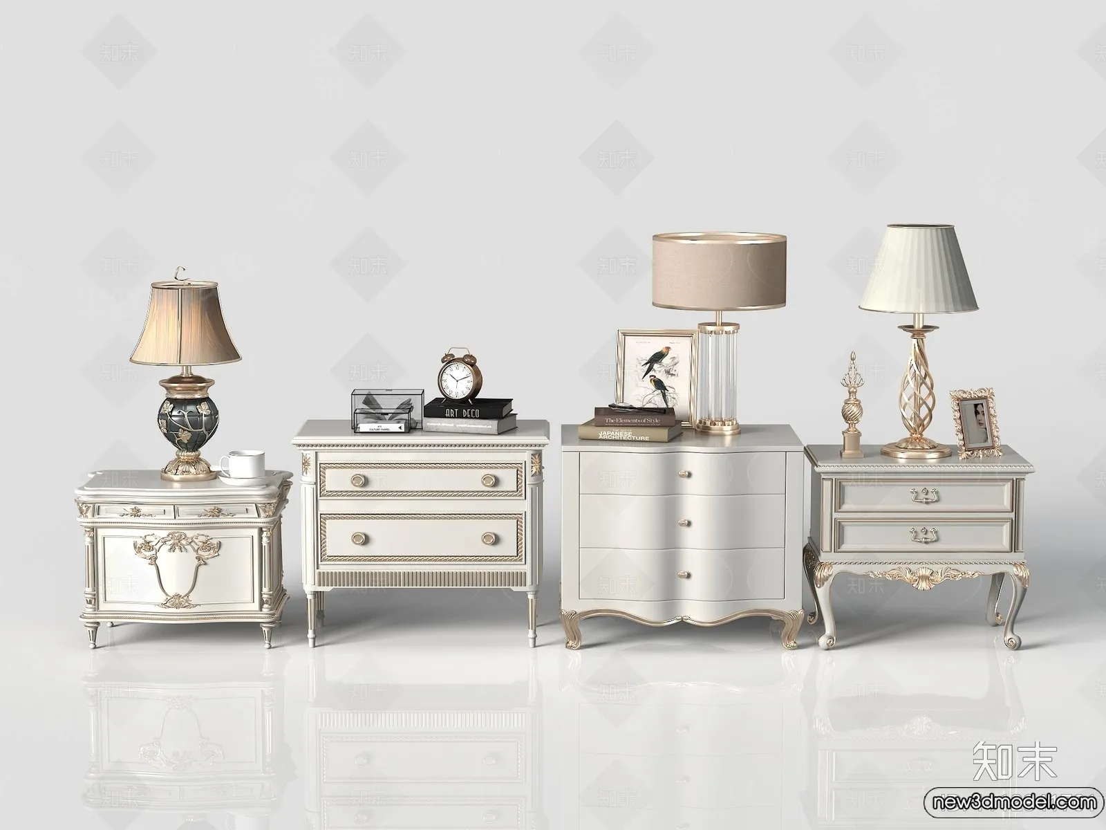 Bedside Tables - 3D Furniture Models - 113