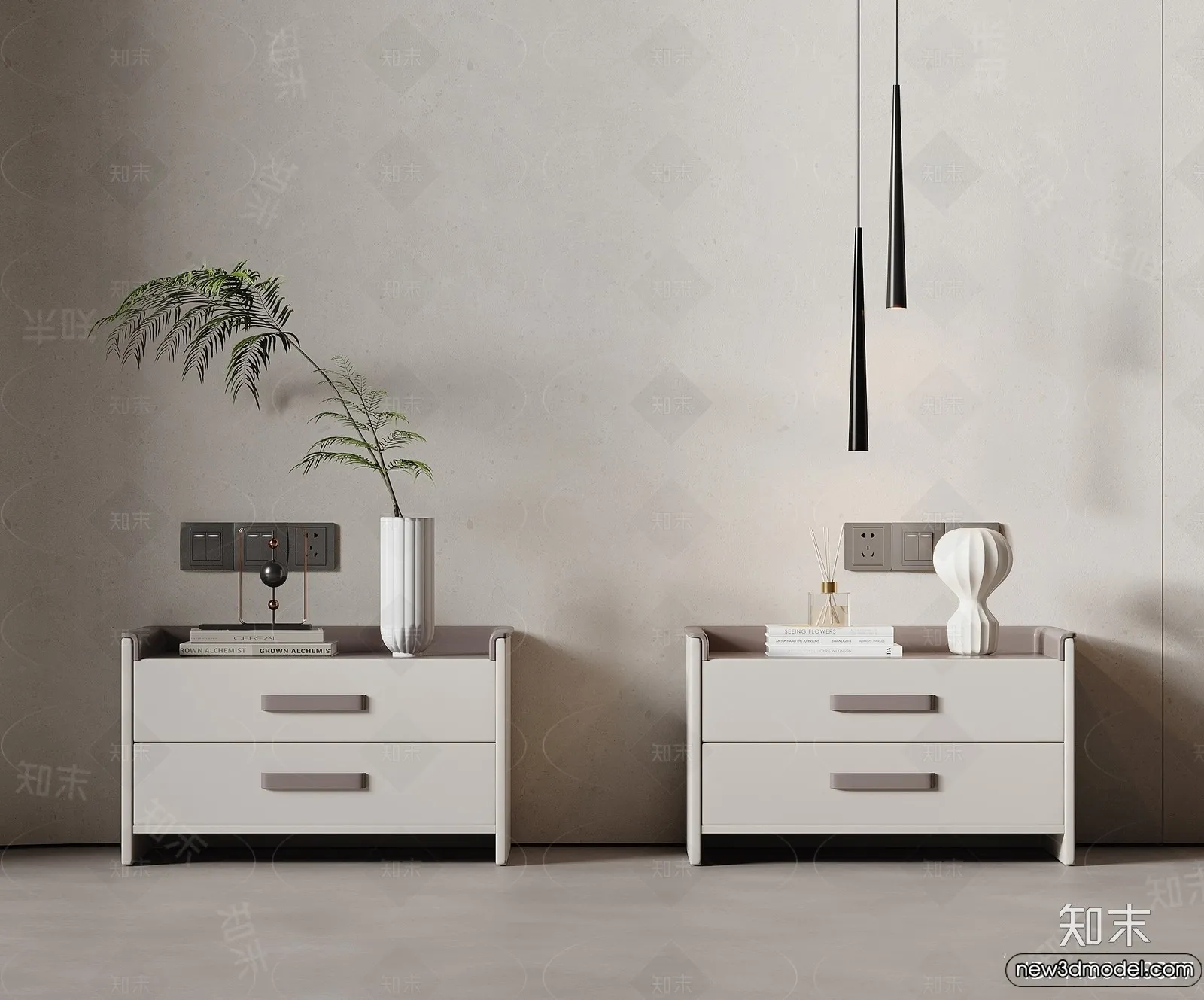 Bedside Tables - 3D Furniture Models - 120