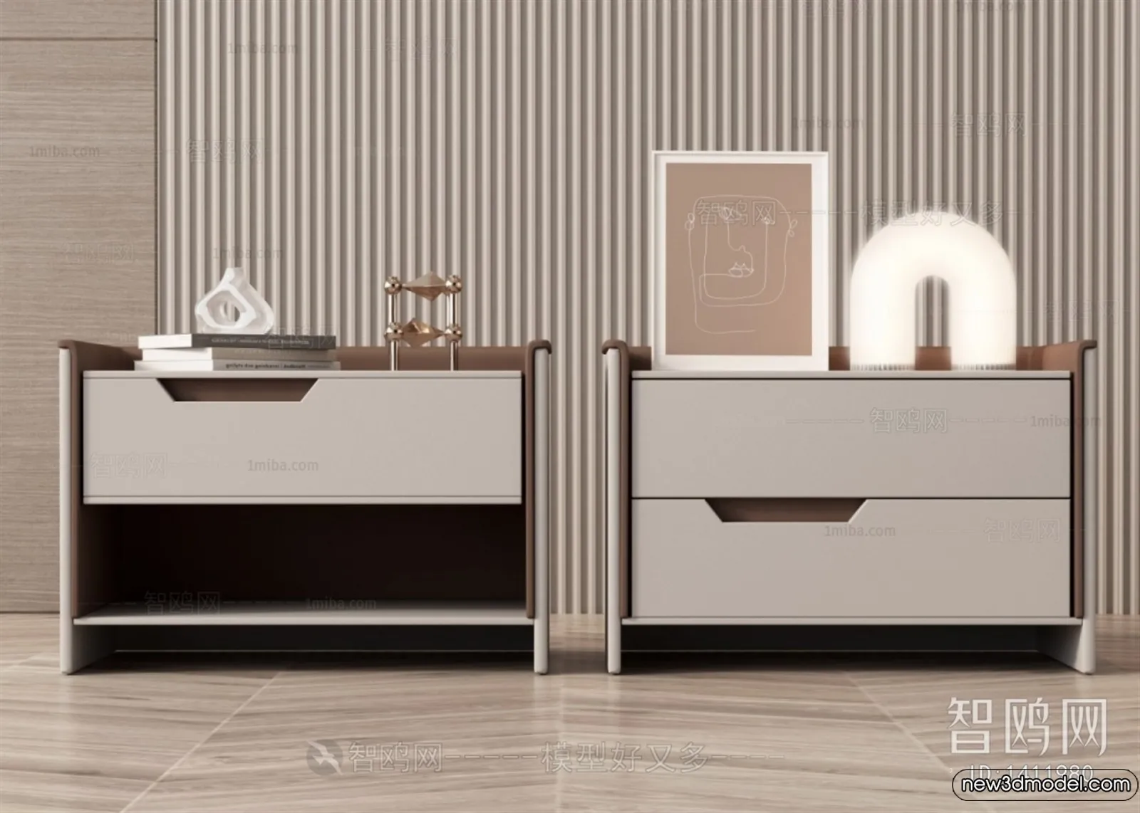 Bedside Tables - 3D Furniture Models - 122