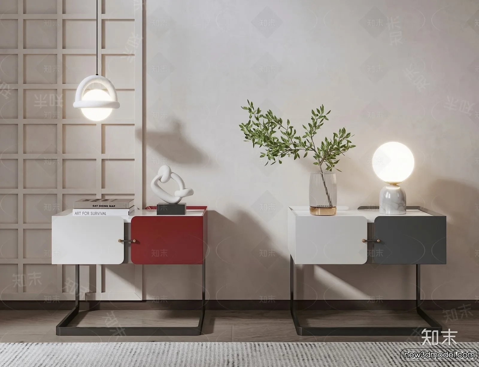 Bedside Tables - 3D Furniture Models - 123