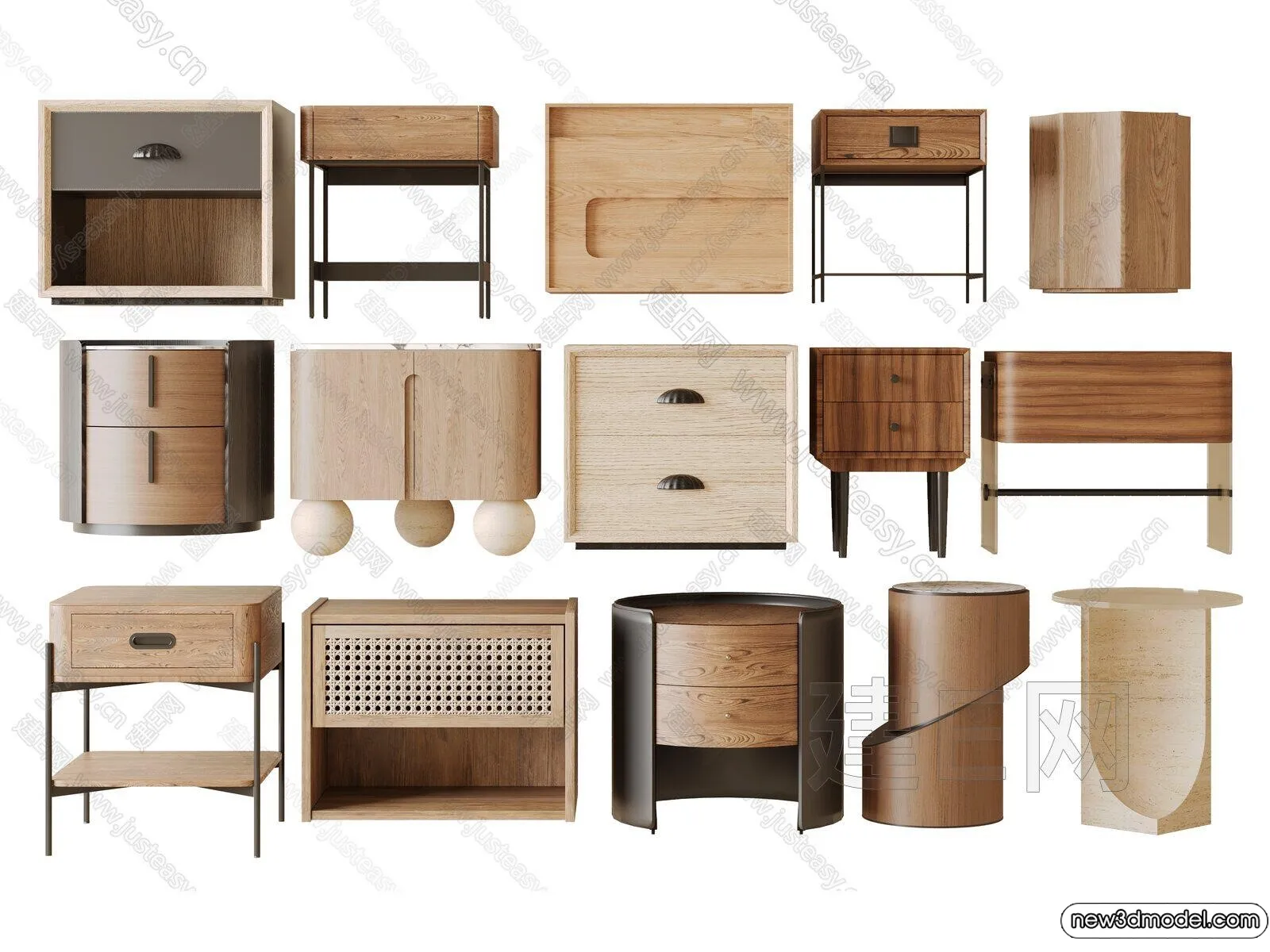 Bedside Tables - 3D Furniture Models - 131