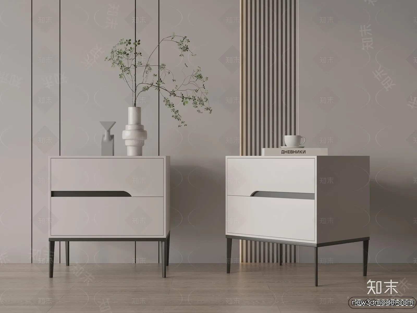 Bedside Tables - 3D Furniture Models - 140