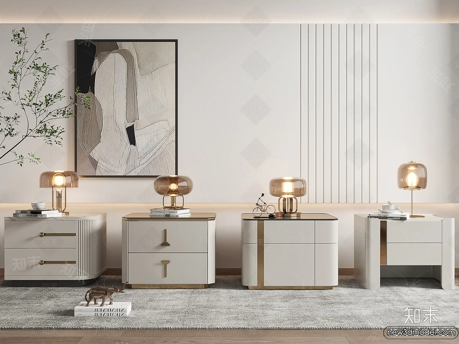 Bedside Tables - 3D Furniture Models - 144