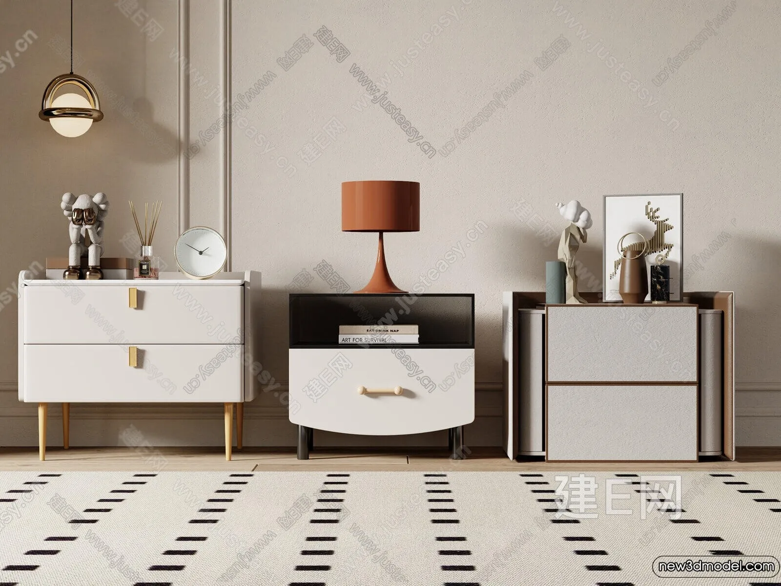 Bedside Tables - 3D Furniture Models - 147