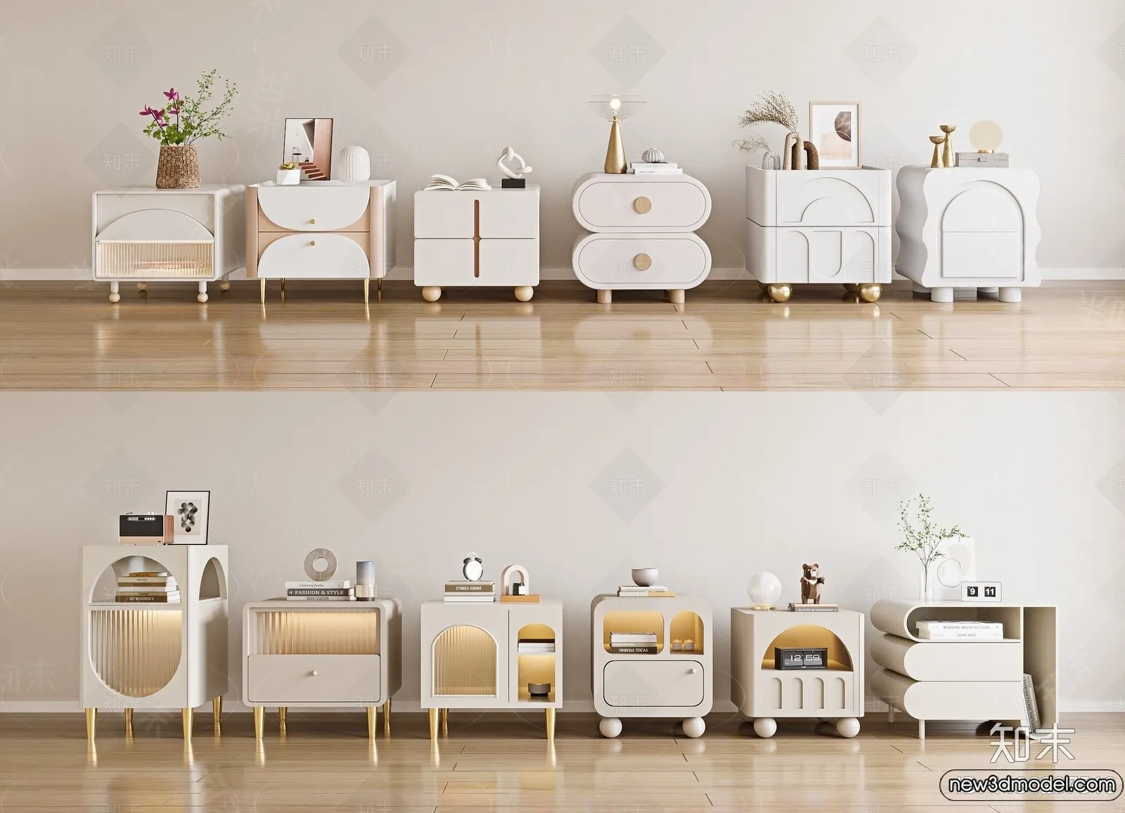 Bedside Tables - 3D Furniture Models - 152