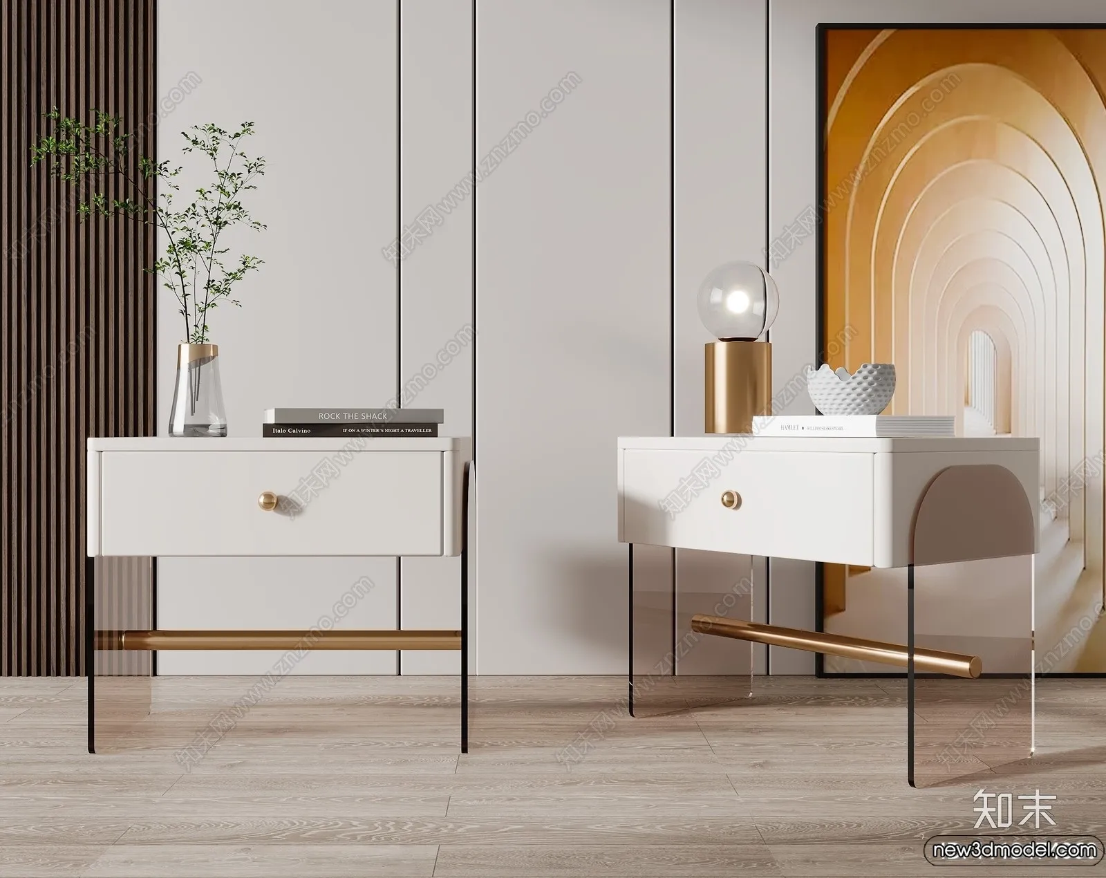 Bedside Tables - 3D Furniture Models - 156