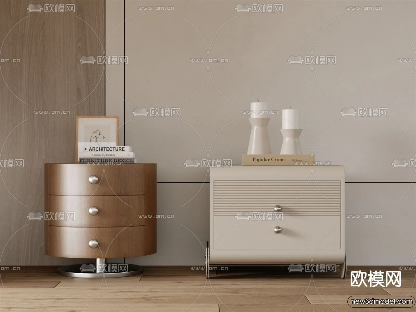 Bedside Tables - 3D Furniture Models - 172