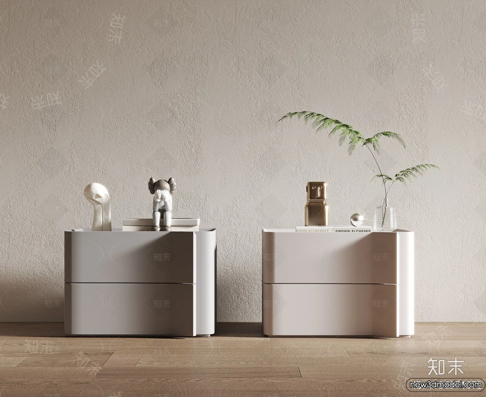 Bedside Tables - 3D Furniture Models - 175