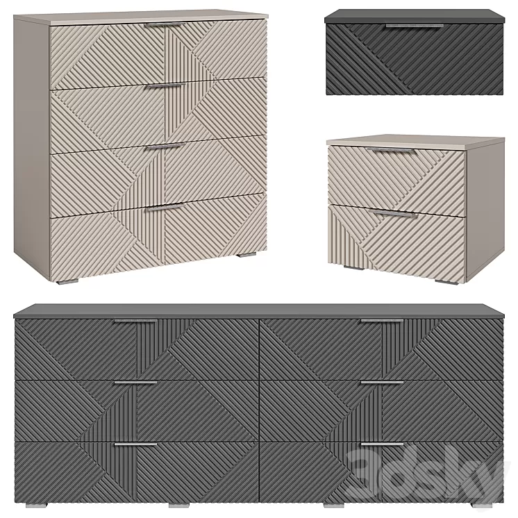 Bedside tables / Chests Shelton from divan.ru 3D Model