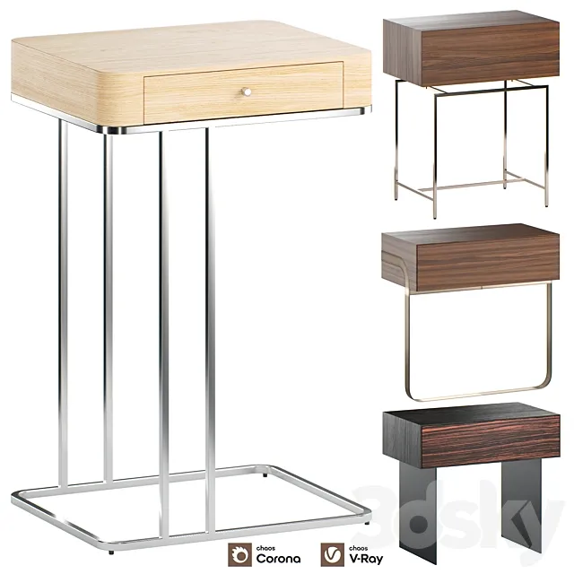 Bedside tables La Redoute Interieurs Set 8 3D Model
