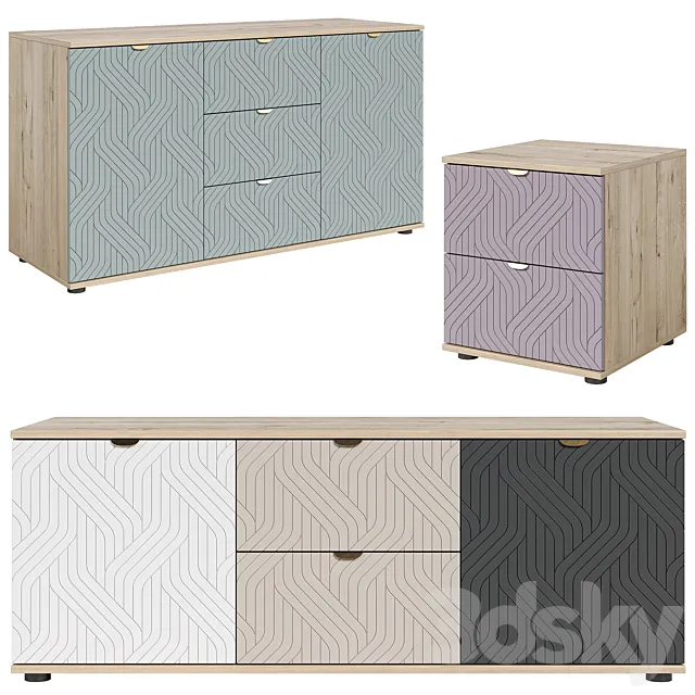 Bedside tables Mont Blanc Fancy from divan.ru 3D Model