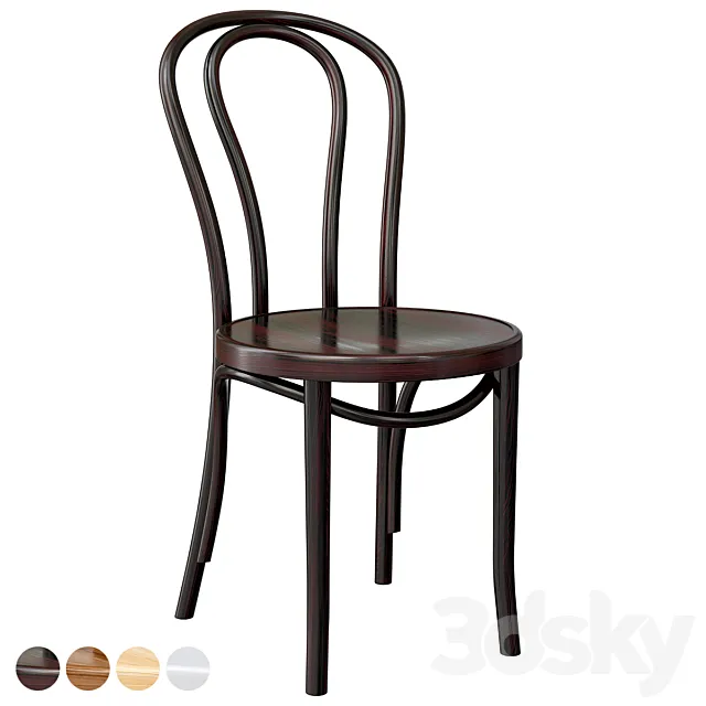 Beech Wood Side Chair 3D Model