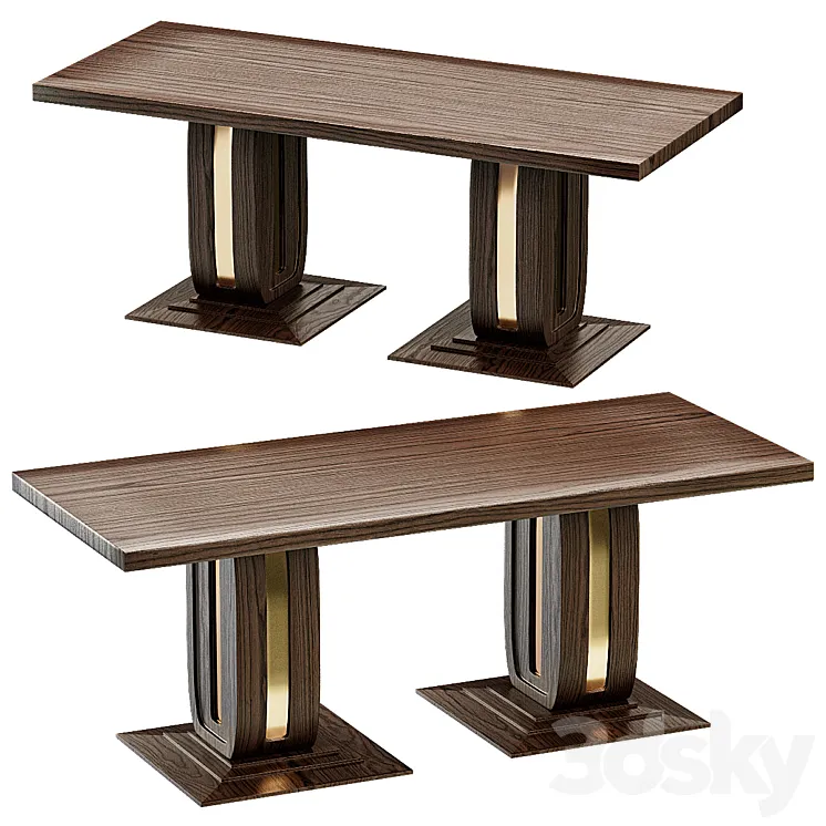 Beekman dining table 3D Model Free