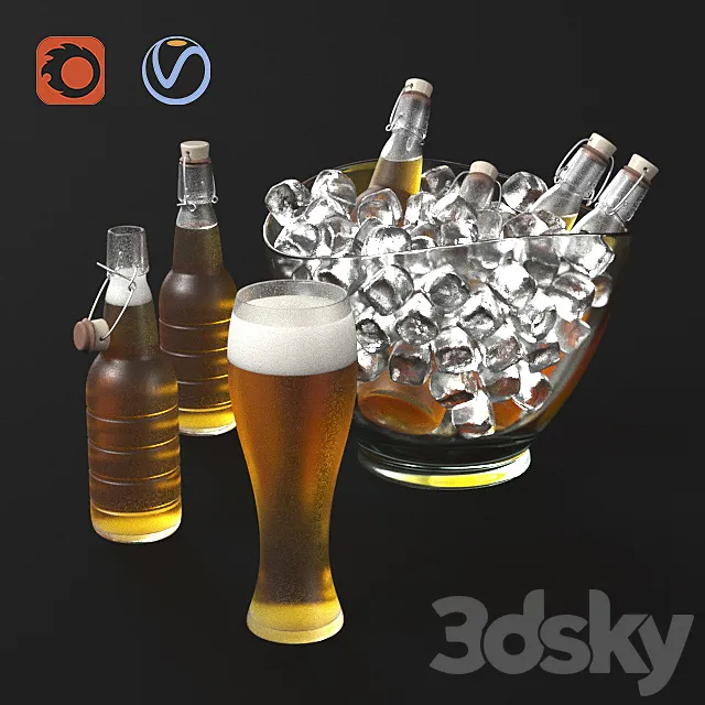 Beer and ice 3DModel