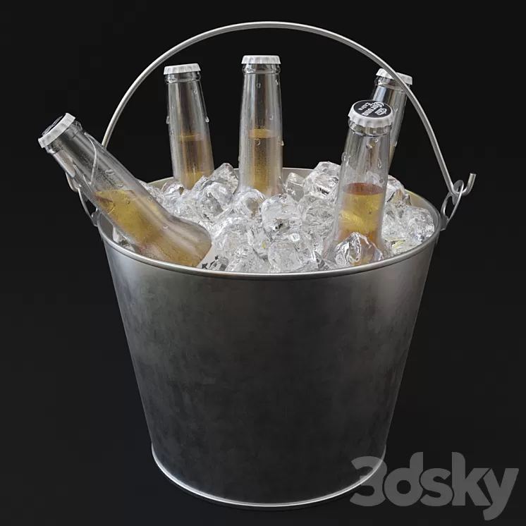 Beer bucket Corona Extra beer 3D Model