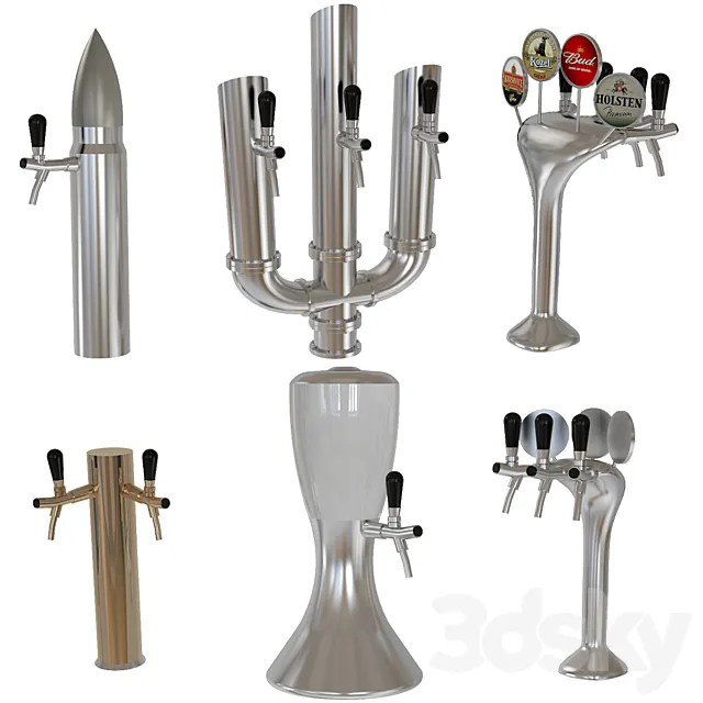 Beer equipment set 2 3D Model