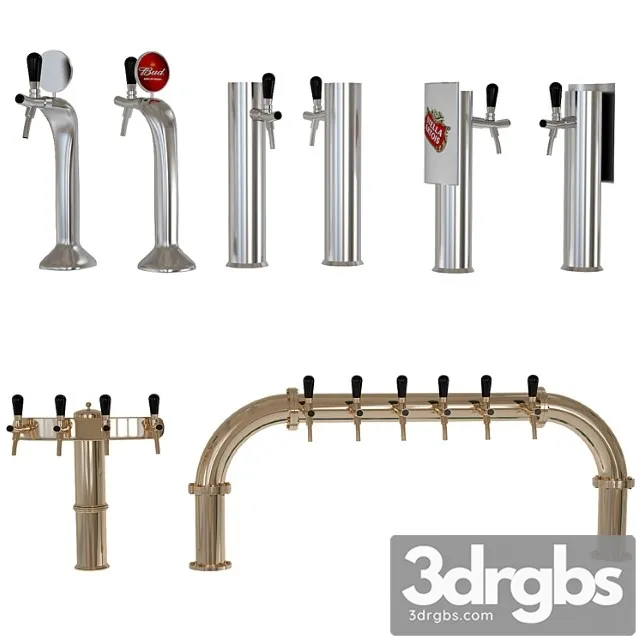 Beer equipment set 3 3D Model Free