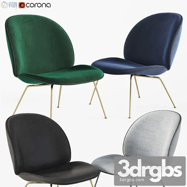 Beetle Lounge Chair Gubi 4 3D Model Free