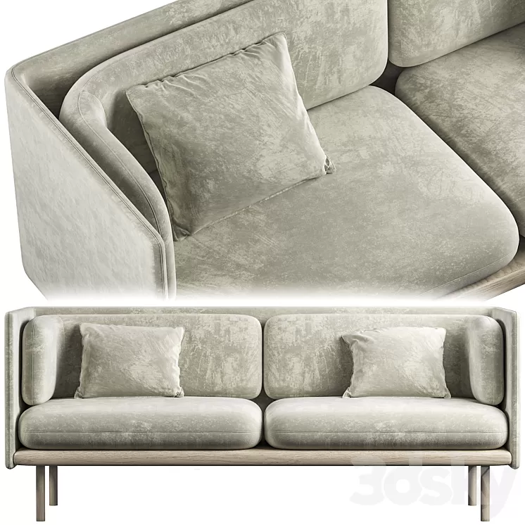 Beige pauline sofa 3D Model