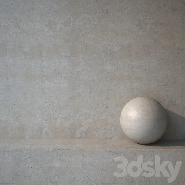Beige stucco 6 3DModel