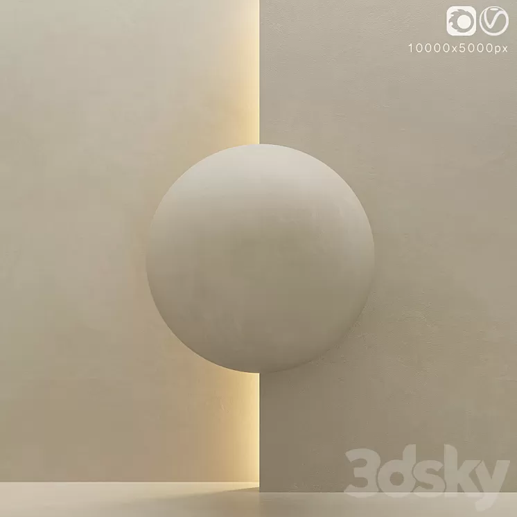 Beige stucco texture 3D Model