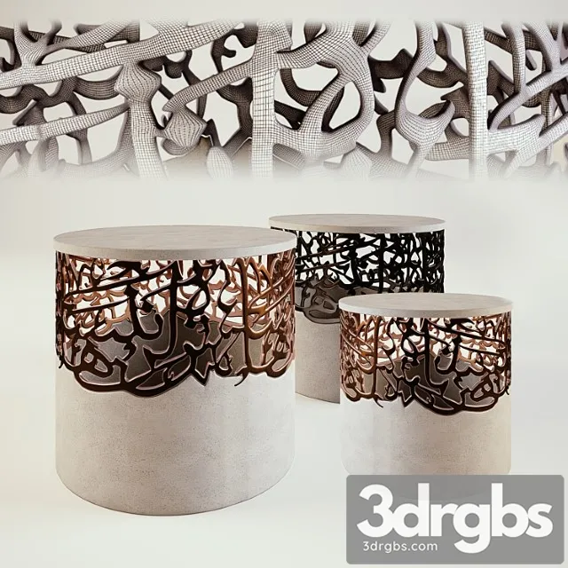Beirut side table by iyad naja 2 3D Model Free