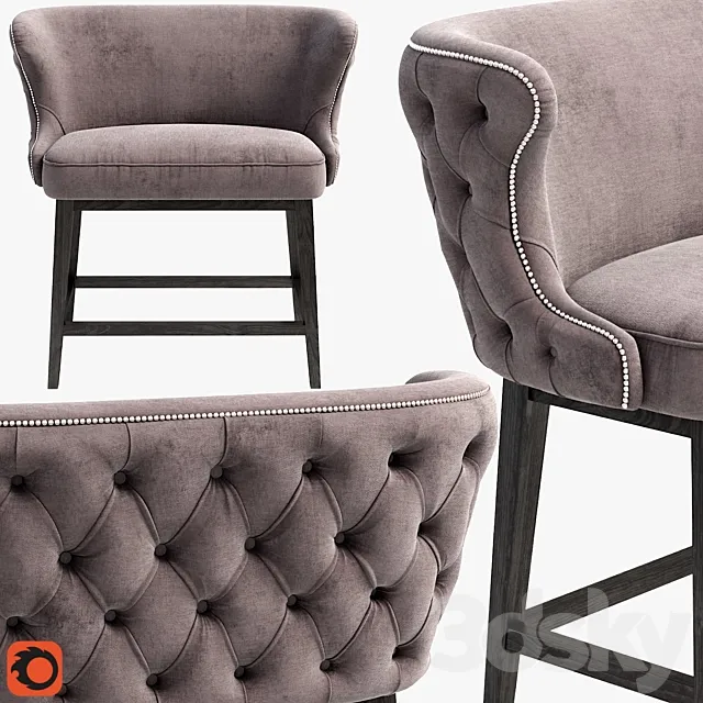 Belair Tufted Bar Stool Bench Free Download