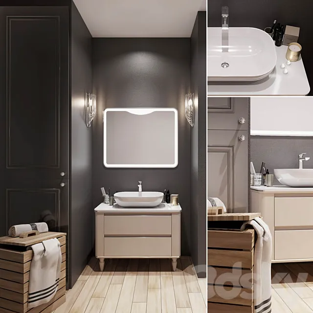 BelBagno Radice 100 Tortora Opaco 3D Model