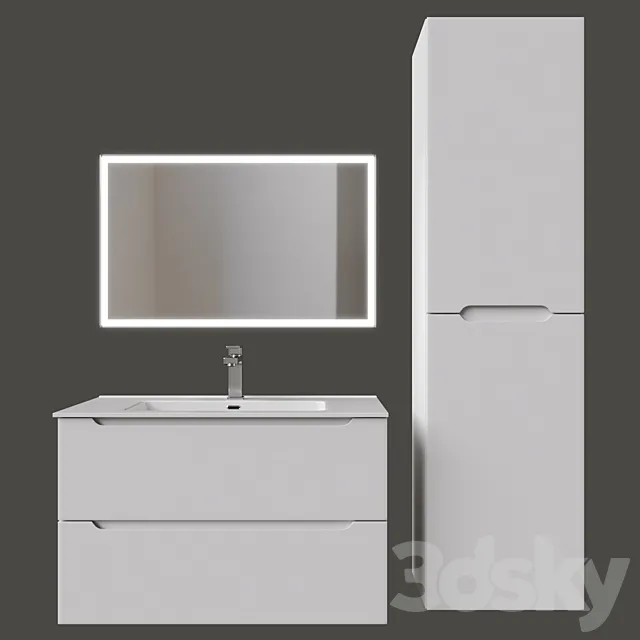 Belbango Etna bathroom furniture set 3D Model