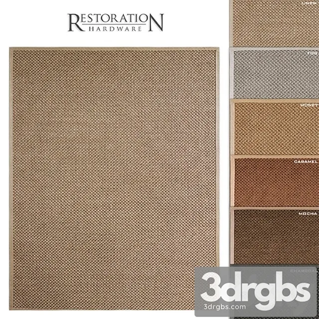 Belgian double weave sisal rug rh 3D Model Free