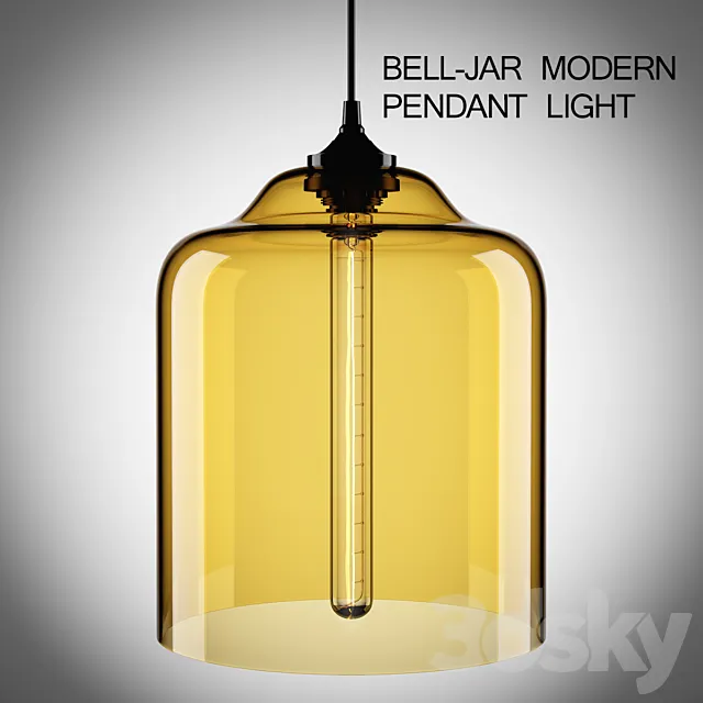Bell-Jar Modern Pendant Light 3DModel