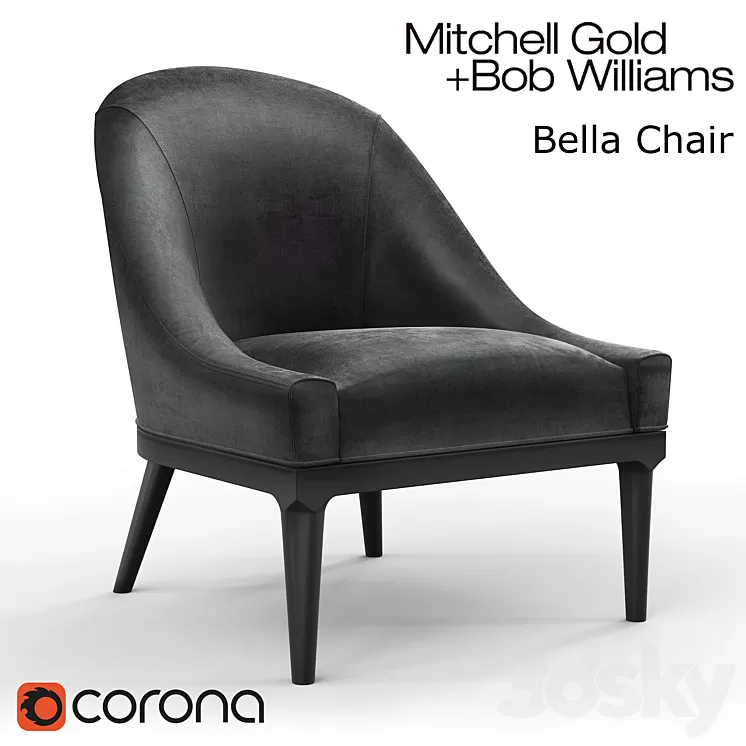 BELLA CHAIR by Mitchell Gold and Bob Williams 3D Model