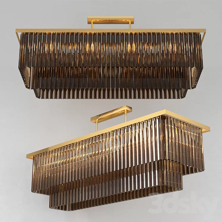 BELLA FIGURA LARGE TWO TIER RECTANGULAR SMOKE 3D Model