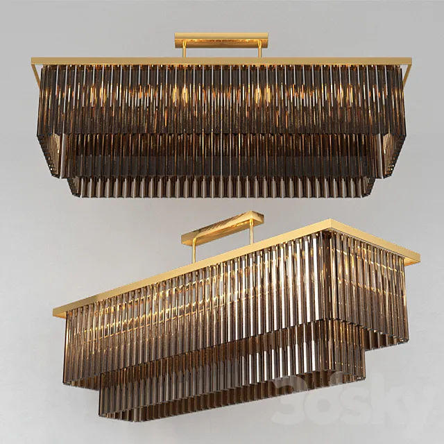 BELLA FIGURA LARGE TWO TIER RECTANGULAR SMOKE 3DModel