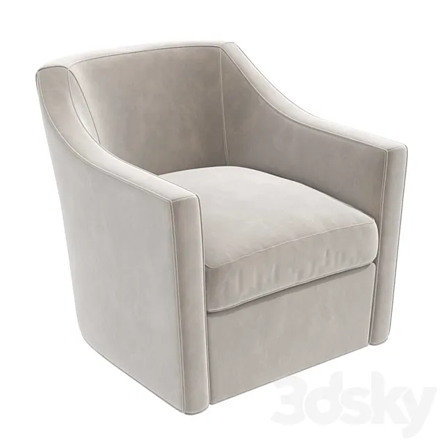 Bella furniture homme sophie swivel barrel chair 3D Model