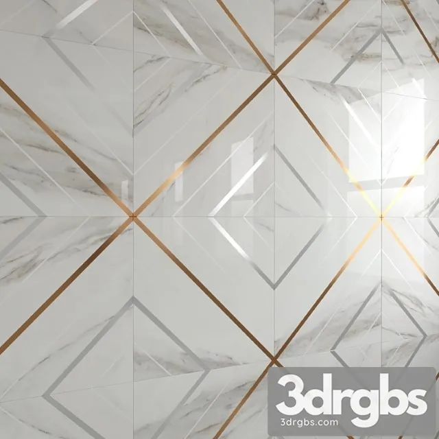 Bella lux calacatta tiles 3D Model Free
