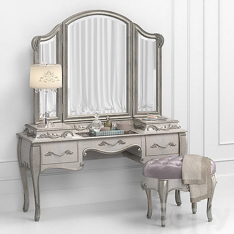 Bella terra vanity furniture set 3D Model Free
