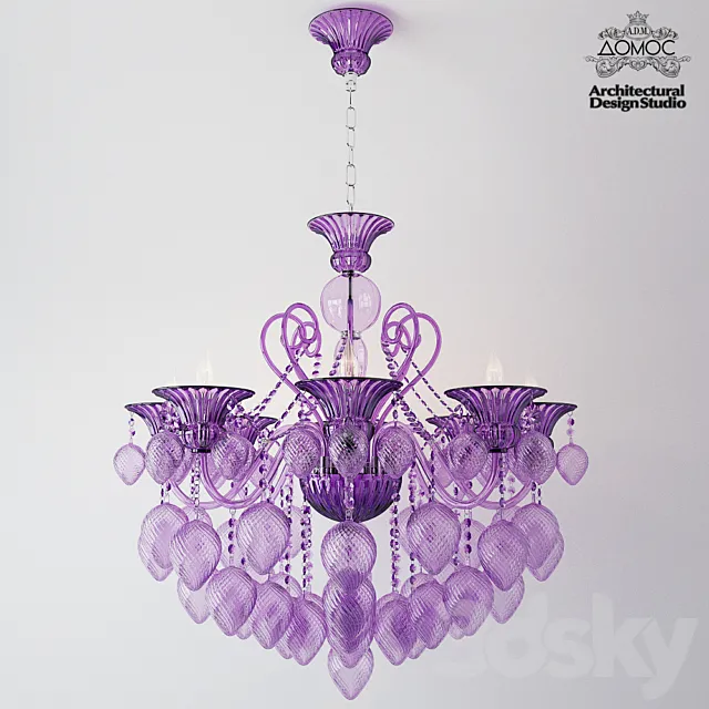 Bella Vetro 8 Light Chianti Chandelier 3D Model