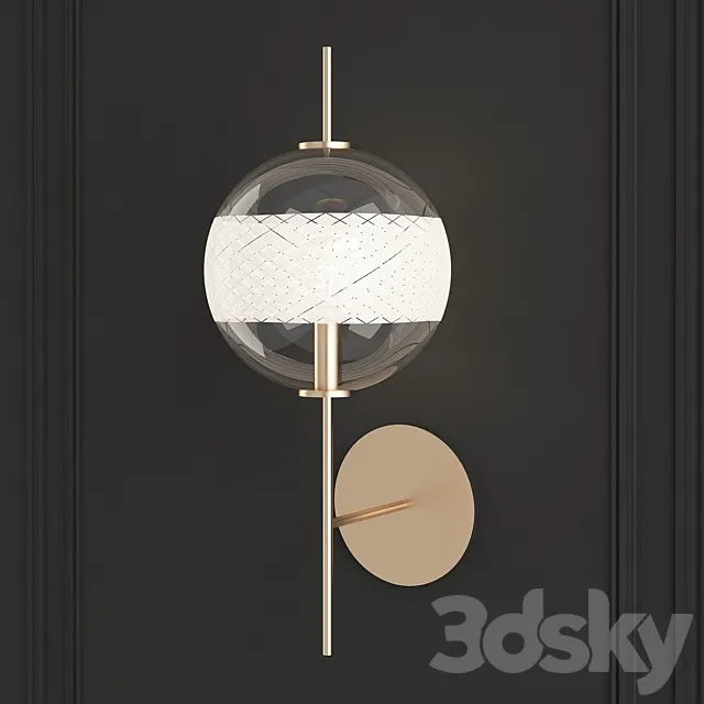 Bellacor Peloton Aged Brass One-Light LED Wall Sconce 3D Model