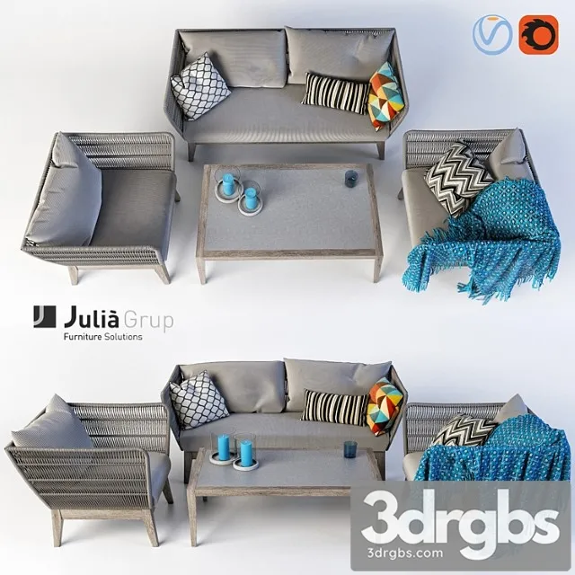 Bellano outdoor furniture 2 3D Model Free