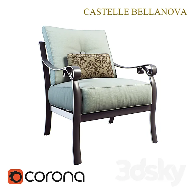 Bellanova Cushioned Lounge Chair 3D Model