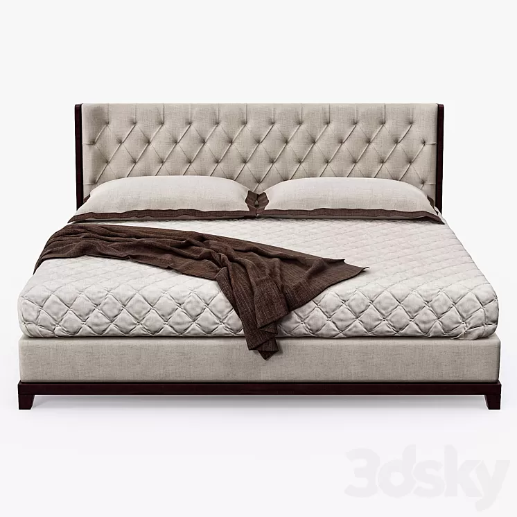 Bellavista - Nisha wood tuft bed 3D Model
