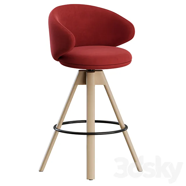 Belle ST-4WL Stool by Arrmet 3DModel