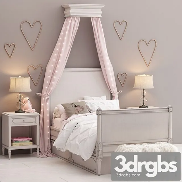 Bellina Bedroom Set Restoration Hardware Baby and Child 3D Model Free